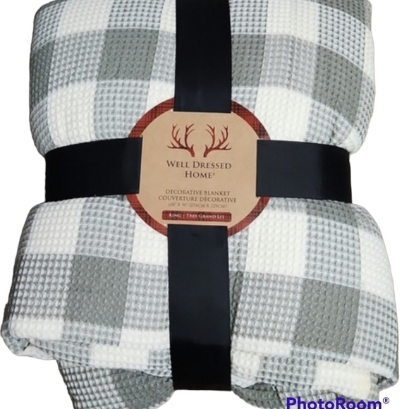 Well Dressed Home Other - KING Decorative Waffle Weave and Sherpa Blanket HEAVY WEIGHT SHIPPING